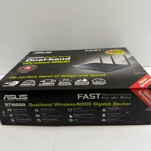 ASUS RT-N66R Dual Band Wireless N900 Gigabit Router WiFi w/ Box Tested & working